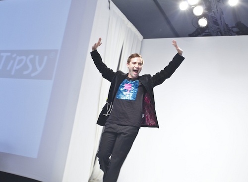 Michael Kuluva walking the runway at New York Fashion Week Tumbler and Tipsy Spring/Summer 2013