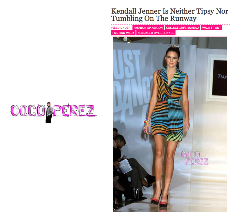CoCoPerez.com : Kendall Jenner walks the catwalk at the Tumbler and Tipsy by Michael Kuluva 2013 show at New York Fashion Week