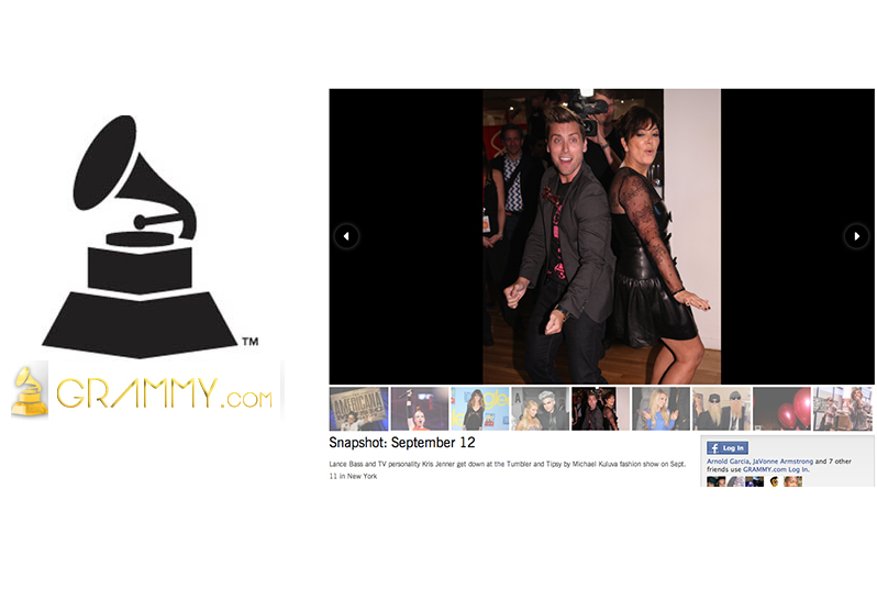 Grammy.com - Lance Bass & Kris Kenner in Tumbler and Tipsy by Michael Kuluva at NYFW 2013